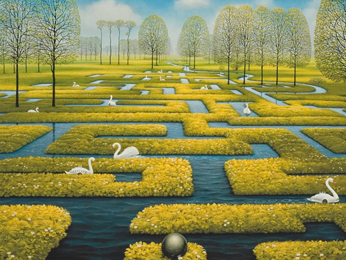 Spring Labyrinth by Jacek Yerka