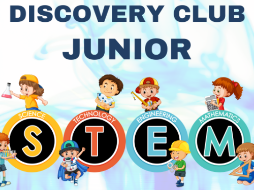 STEM with kids around the letters in circles